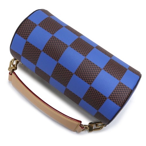 LOUIS VUITTON Soft Poroshon PM ShoulderBag/Damier Pop&Leather, Brown&Blue N40565 - Picture 6 of 12