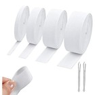 4 Rolls White Sewing Elastic Bands for Crafting and Clothing Alterations