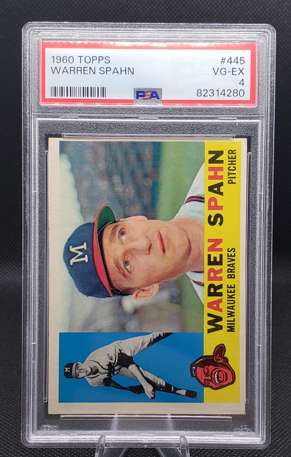1960 Topps #445 Warren Spahn PSA 4