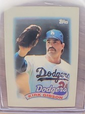 1989 Topps League Leaders Minis - Kirk Gibson #17