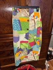 Whimsical Vintage Eagle River Traders Women's Wrap Skirt Multi Colored Size 4
