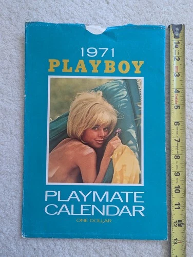 PLAYBOY CALENDAR 1971 11 month art beauty girls naked nude missing jan page :(