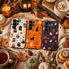 Halloween Phone Case Spooky Ghost Autumn Cover Pumpkin Black Cat for Iphone