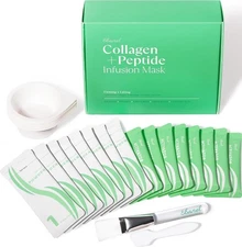 Collagen Peptides Wash-Off Face Mask Set, 8 Pack Instant Skin Tightening