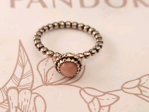 Pandora Pink October Birthday Bloom Bubble Ring 190854