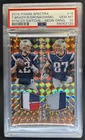 2016 Panini Spectra Tom Brady Rob Gronkowski Synced Patch Neon Orange #/3 PSA 10