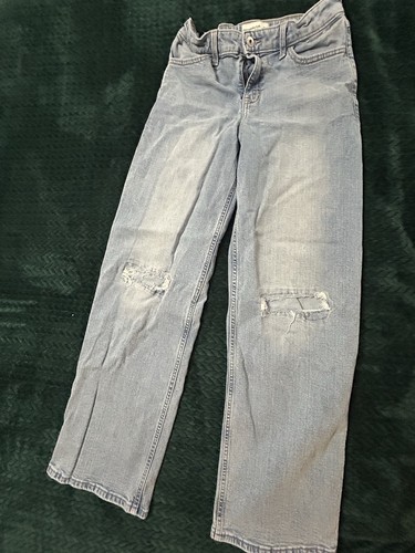Abercrombie Kids Girls High Rise Wide Leg 15/16 Regular Lot Of 2 Embroidered - Picture 10 of 13
