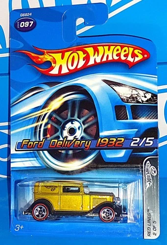 Hot Wheels 2005 Red Lines Series #97 Ford Delivery 1932 Gold w Malaysia Base