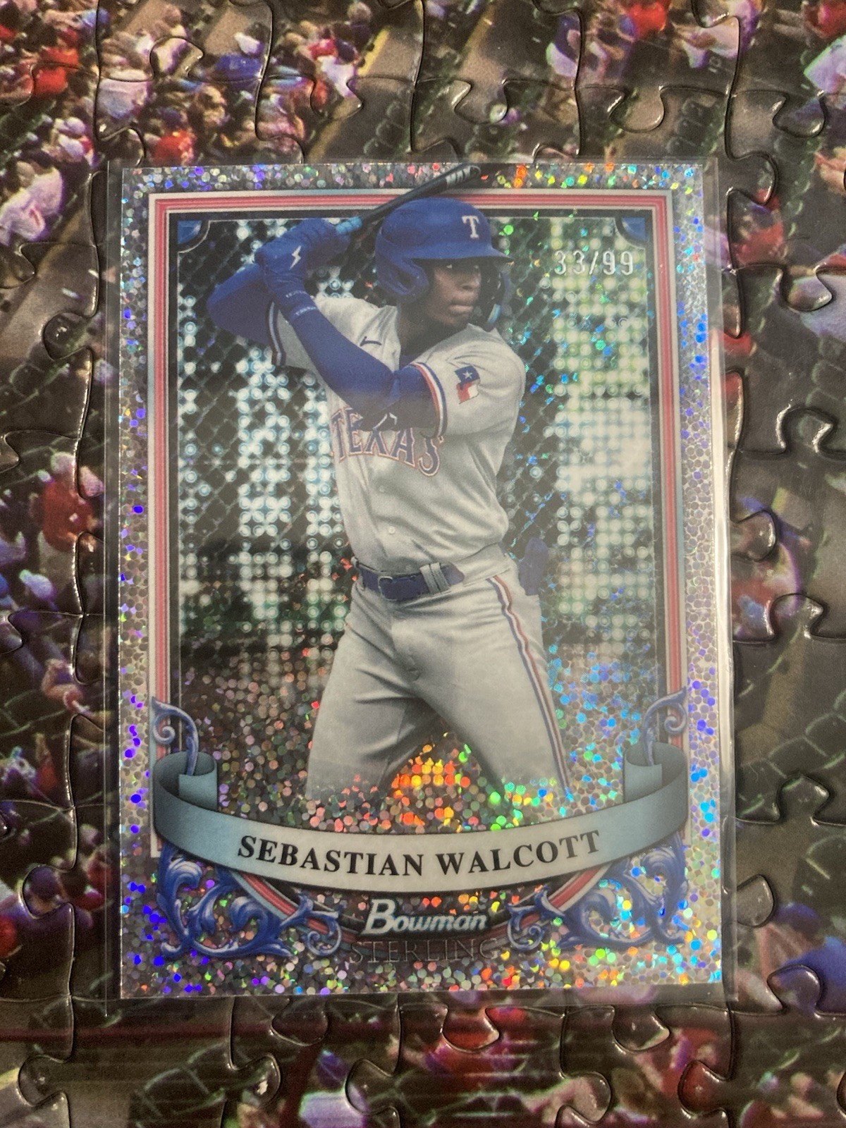 2024 Bowman Sterling Prospect Sebastian Walcott #BSP-14 Speckle /99