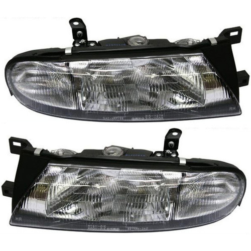 Headlight Set For 93 94 95 96 97 Nissan Altima Left and Right With Bulb 2Pc - Picture 1 of 11