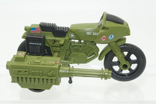 Vintage 1982 GI Joe ARAH RAM Rapid Fire Motorcycle w/ Saddle Bags & Kick Stand