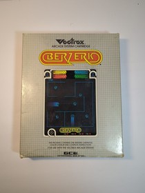 Berzerk (Vectrex, 1982) Complete In Box w/ Overlay, Manual, & Tray