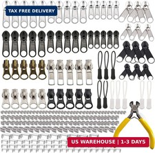 Meikeer 252Pcs Zipper Repair Kit Replacement Pulls Bags Jackets Luggage