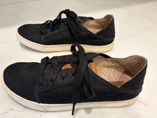 Olukai Pehuea Li Sneaker Women Size 9 Lace Up Slip On Model 20379 Black