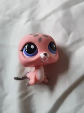 Littlest Pet Shop Authentic #1526 Pink Gray White Seal Purple Eyes LPS Vintage