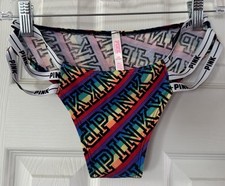 Victoria's Secret Vintage Pink Super Rare 3 Strap String Logo Panties