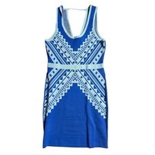 Arden B Geometric Tribal Studded Bandage Bodycon Mini Dress M Retro 2000s Y2K