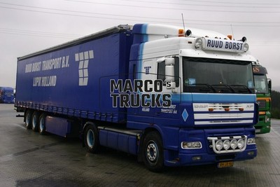 LKW Foto DAF XF Planensattelzug Niederlande blau RUUD BORST TRANSPORT B.V #k1ey