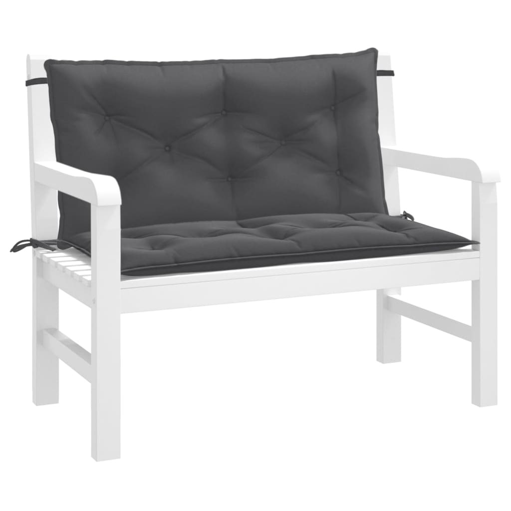 vidaXL Cuscini Panca Giardino 2pz Antracite Mélange 100x50x7cm
