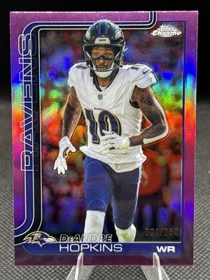 2025 Topps Chrome DeAndre Hopkins Pink Refractor /250  #20 Baltimore Ravens NFL