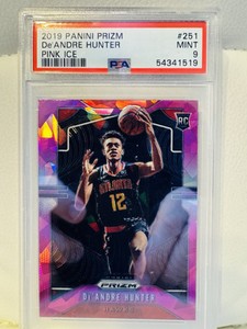 2019 Panini Prizm Pink Ice - Deandre Hunter RC PSA 9 MT #251 Atlanta Hawks