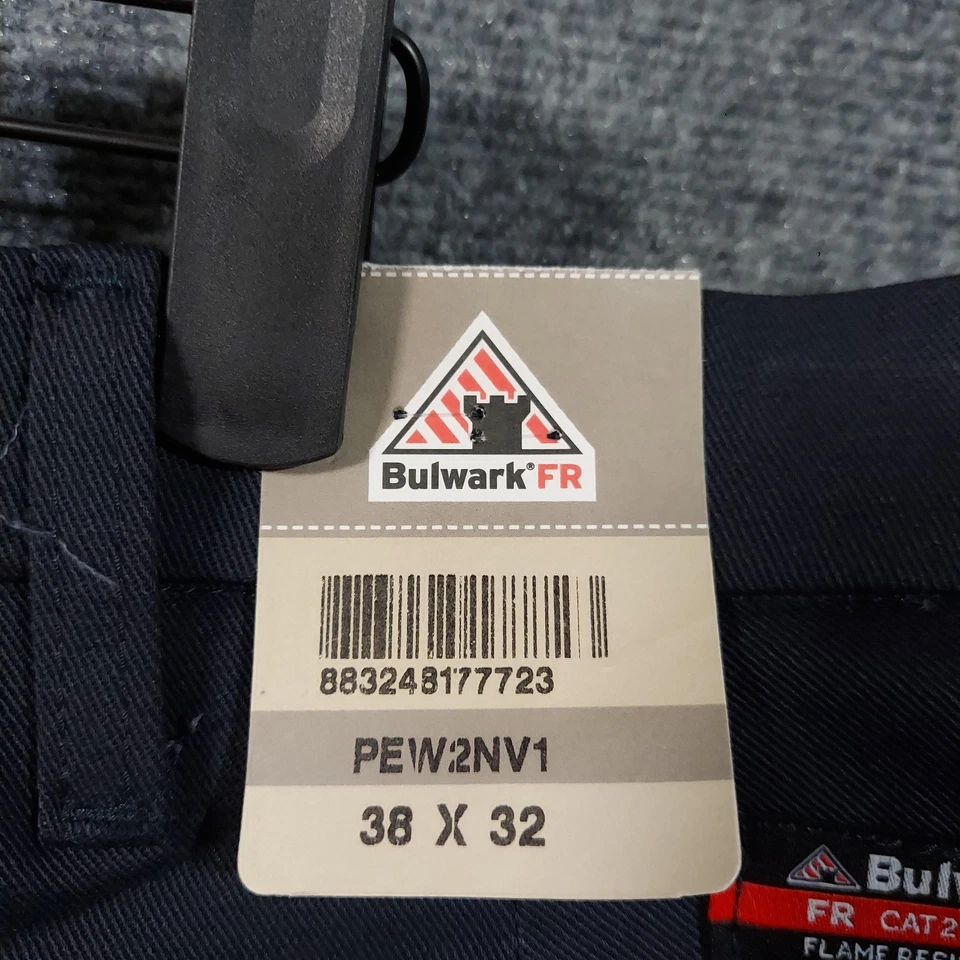 Bulwark FR Pants Mens 38x32 Navy Flame Resistant FR CAT 2 NFPA 2112 PEW2NV1 - Image 4 of 4