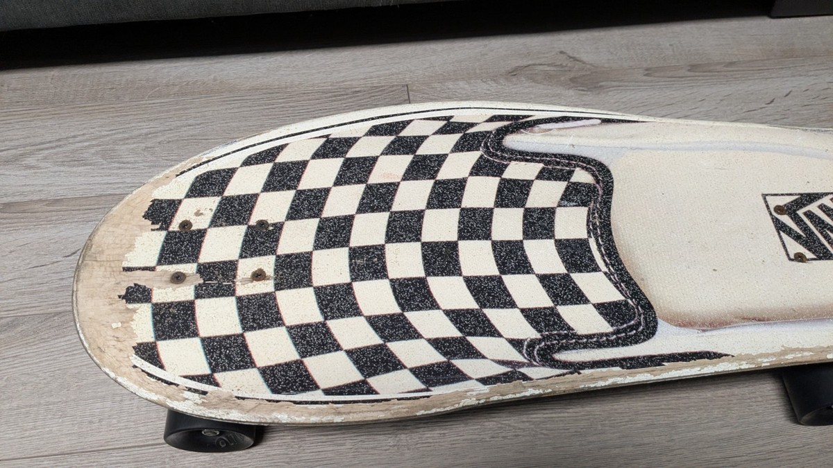 Santa Cruz x Vans Cruiser Board 2012 Promo Checker Slip On Oj3