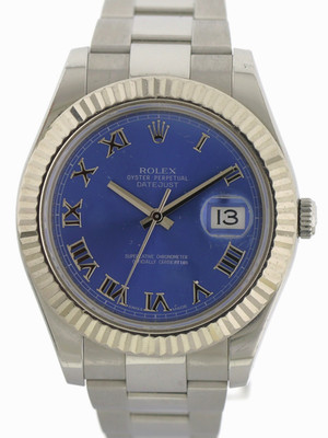 Rolex Datejust II 41 Ref 116334 luxuriöse Herren Armbanduhr Stahl-Weißgold ~2010