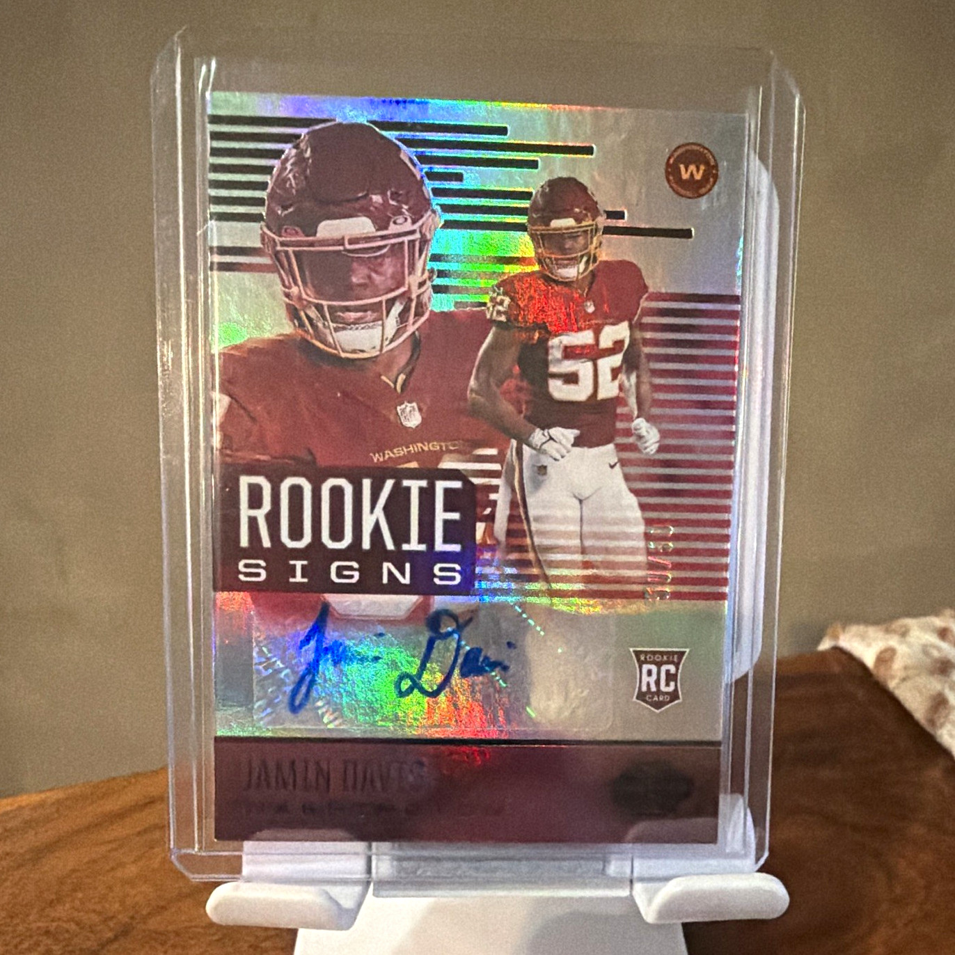 Panini Illusions 2021 Jamin Davis #RS-JD Rookie Signs RC Auto Red 50/50