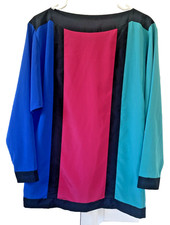 Vintage 70s 80s Oscar de la Renta for Swirl I Magnin Top Blouse Sz P