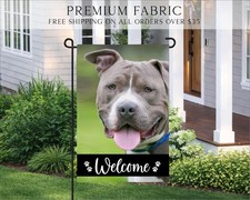 Pet Welcome Garden Flag Custom Pet Photo Flag Personalized Pet Flag New Pet