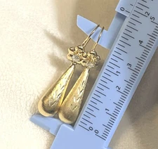 Large Teardrop Dangle earrings for women 14K Gold Filled