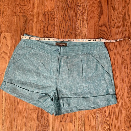 NWT Tommy Bahama Women's 100% Linen Size 8 Sunset Chambray Short Cayman Lagoon - Picture 2 of 10