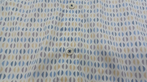 Bugatchi Mens Dress Shirt, Shaped Fit, Chalk, Size Med. Button Front. D2150 - Picture 10 of 16