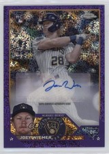 2023 Topps Chrome Update Purple Speckle Refractor 199/299 Joey Wiemer Auto 11ur