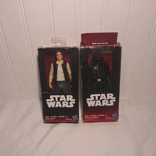 STAR WARS DARTH VADER 6", EXCLUSIVE, ACTION FIGURE DISNEY / HASBRO AND HAN SOLO