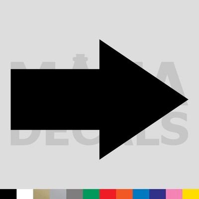 Arrow Vinyl Die Cut Decal Sticker - Left Right Up Down Direction Point Sign