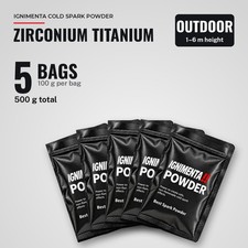 IGNIMENTA 5x100g Outdoor 1-6m Cold Spark Machine Zirconium Titanium Powder