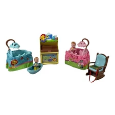 Fisher Price Loving Family Twin Time Boy Girl Nursery Bassinets Rocking Chair