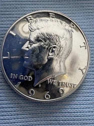 1969-S Proof Like 40% Silver Kennedy Half Dollar.        #37