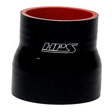  2-1/8" - 2-3/4" ID, 3" Length, Silicone Reducer Coupler Hose, High Temp Black