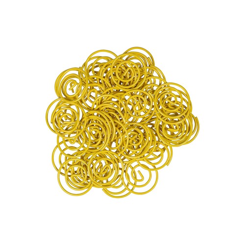 Marmelade Papier farbige runde Büroklammern rund Büroklammern gelb 2 Packungen à 50 - Bild 5 von 5