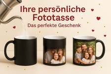 Zaubertasse Fototasse Werbetasse individuell bedruckt mit Wunsch Foto Logo magic