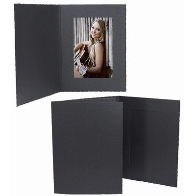 Cardboard Photo Folders 8x10 Black Vertical 25 Pack (Same Shipping Any Qty)