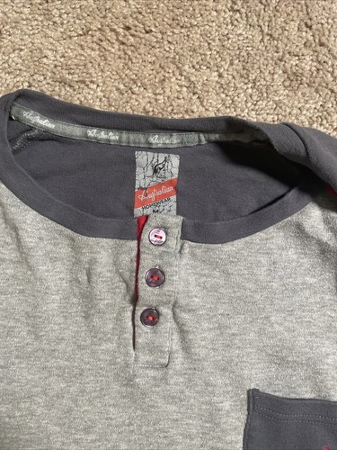 Australian Homewear — Mens Medium Long Sleeve Gray Sleep Shirt - Picture 3 of 6