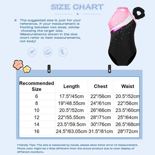 Kids Girls Jumpsuit Dress Bodysuit Athletic Outfits Hair Band Costume Ballerina - Picture 38 of 73