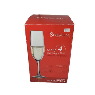 Spiegelau Style White Wine Glasses (Set of 4) MADE IN GERMANY Flutes Vintage