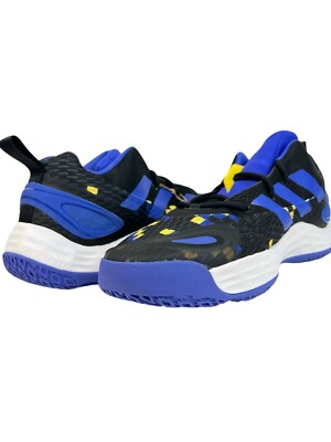 Adidas Exhibit A Black/Blue/Yellow/White Basketball Sneaker 