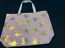 Turtle Beach Bag Pink and Gold