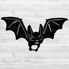 Cute Bat Cut out, Wood plaque sign,wood Crafts,Craft supply, 